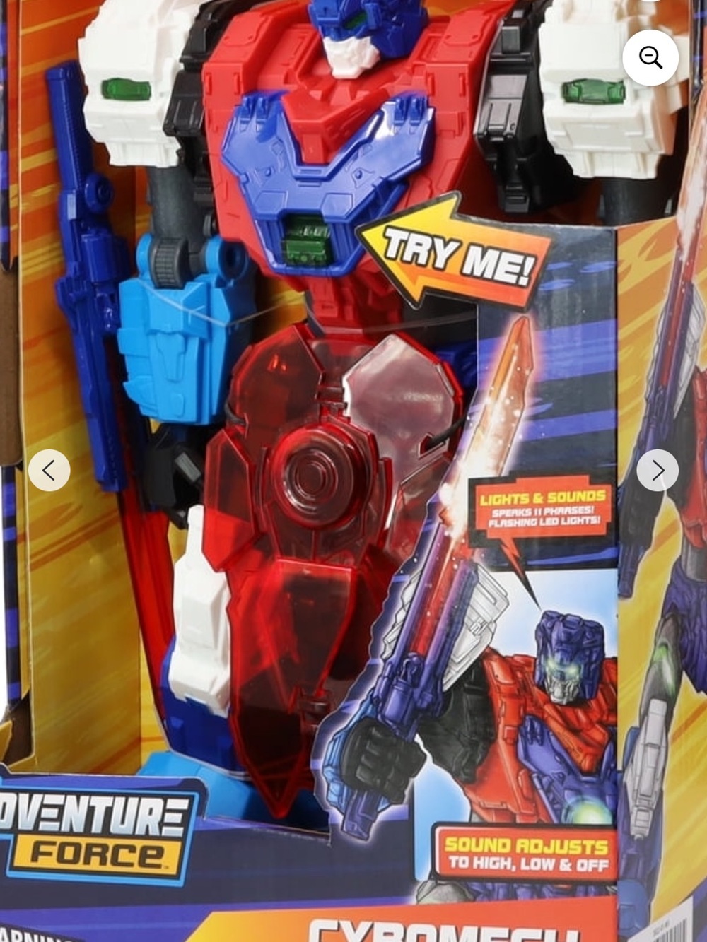 Adventure Force Red & Blue Cyborg Action Figure with Lights & Sounds